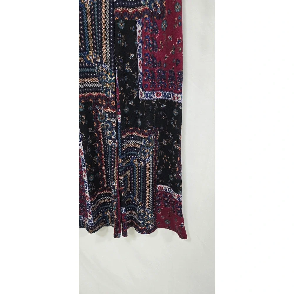 About A Girl women L wide leg pants‎ palazzo pants retro resort boho peasant